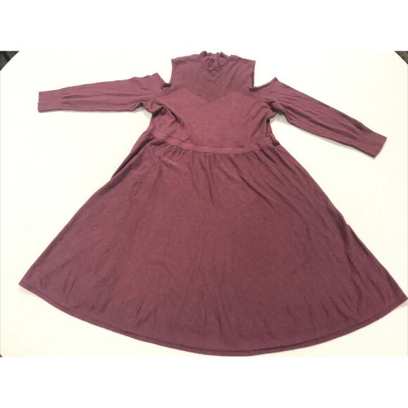 torrid Dresses & Skirts - TORRID Mauve Pink Cold Shoulder High Mock Neck Stretch Sweater Dress Sz 1 1x